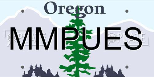 MMPUES Oregon License Plate