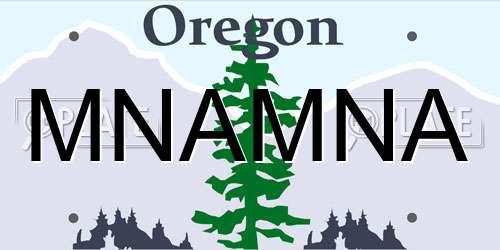 MNAMNA Oregon License Plate