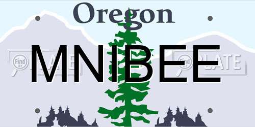 MNIBEE Oregon License Plate