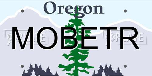 MOBETR Oregon License Plate
