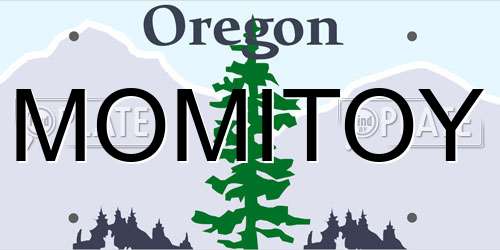 MOMITOY Oregon License Plate