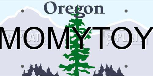 MOMYTOY Oregon License Plate