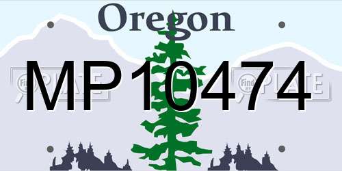 MP10474 Oregon License Plate