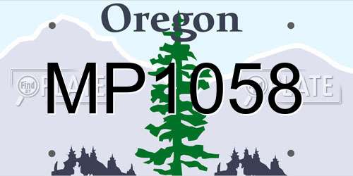 MP1058 Oregon License Plate