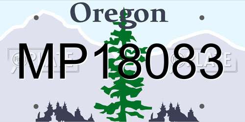 MP18083 Oregon License Plate