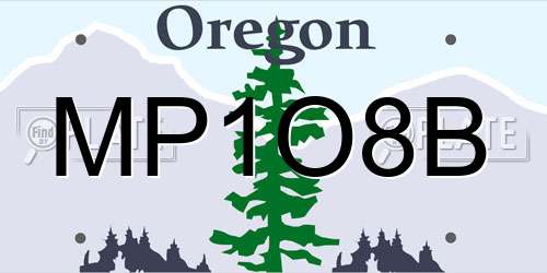 MP1O8B Oregon License Plate