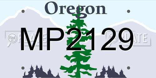MP2129 Oregon License Plate