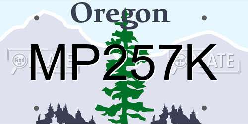 MP257K Oregon License Plate