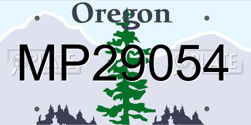 MP29054 Oregon License Plate