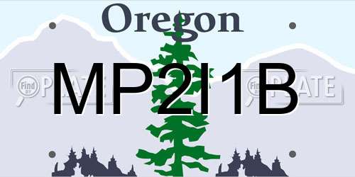 MP2I1B Oregon License Plate