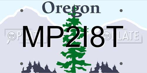MP2I8T Oregon License Plate