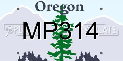 MP314 Oregon License Plate