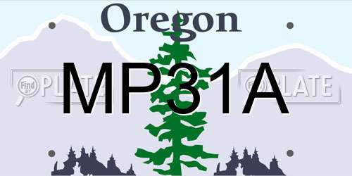 MP31A Oregon License Plate