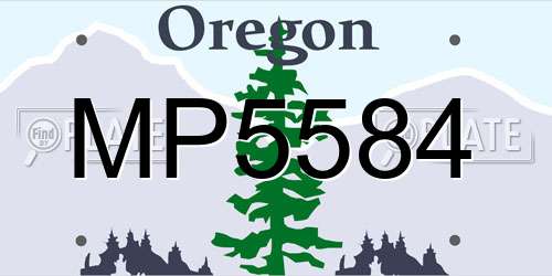 MP5584 Oregon License Plate