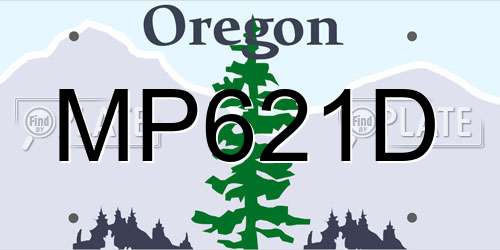 MP621D Oregon License Plate