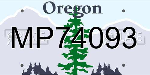 MP74093 Oregon License Plate