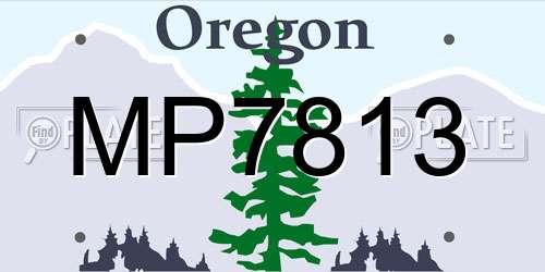 MP7813 Oregon License Plate