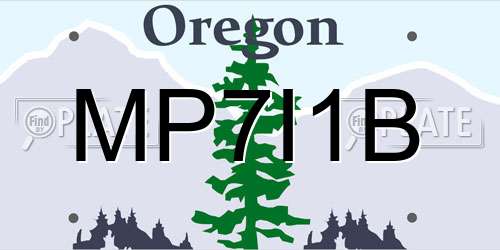MP7I1B Oregon License Plate