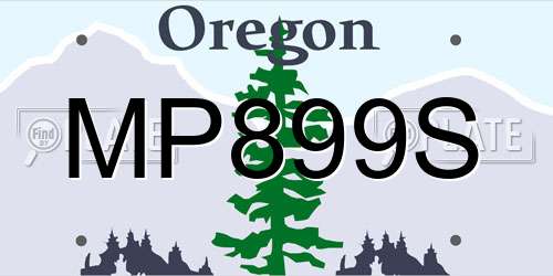 MP899S Oregon License Plate