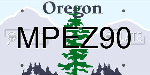 MPEZ90 Oregon License Plate