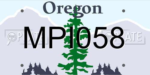 MPI058 Oregon License Plate