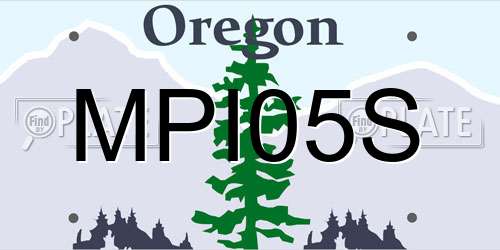 MPI05S Oregon License Plate