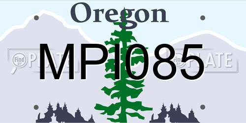 MPI085 Oregon License Plate
