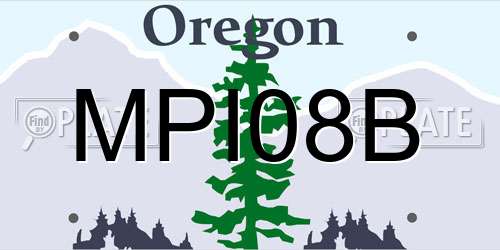 MPI08B Oregon License Plate