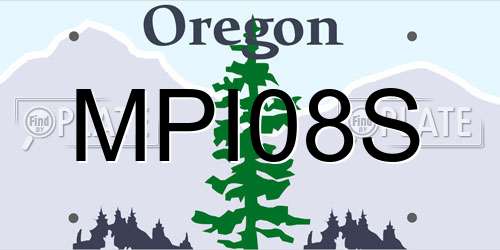 MPI08S Oregon License Plate