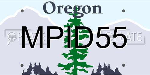 MPID55 Oregon License Plate