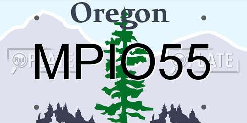 MPIO55 Oregon License Plate