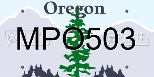 MPO503 Oregon License Plate