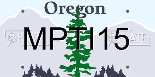 MPTI15 Oregon License Plate