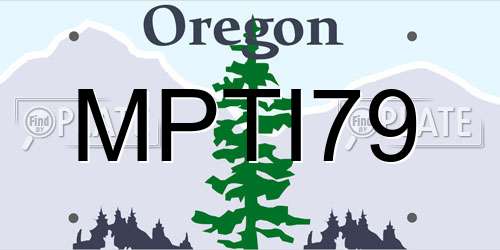 MPTI79 Oregon License Plate