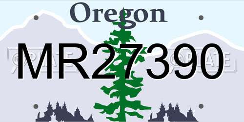 MR27390 Oregon License Plate
