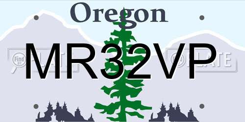MR32VP Oregon License Plate