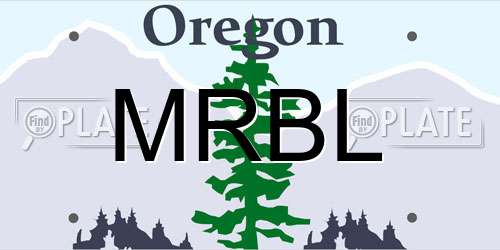 MRBL Oregon License Plate