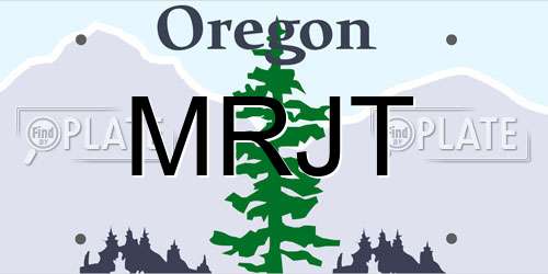 MRJT Oregon License Plate