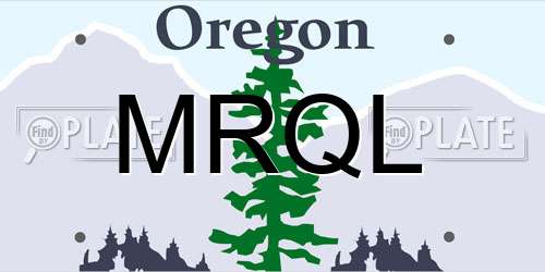 MRQL Oregon License Plate