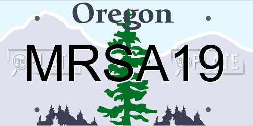 MRSA19 Oregon License Plate