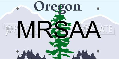MRSAA Oregon License Plate