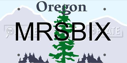 MRSBIX Oregon License Plate