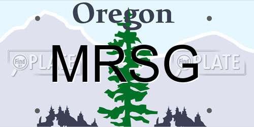 MRSG Oregon License Plate