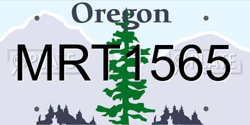 MRT1565 Oregon License Plate