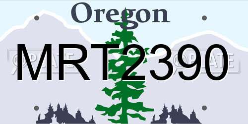 MRT2390 Oregon License Plate