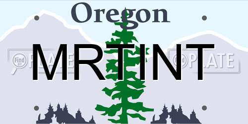 MRTINT Oregon License Plate