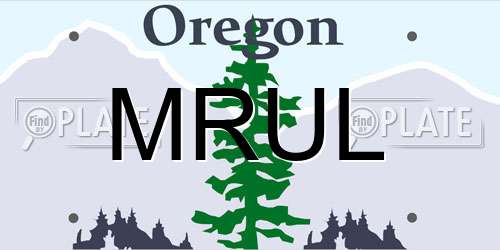 MRUL Oregon License Plate