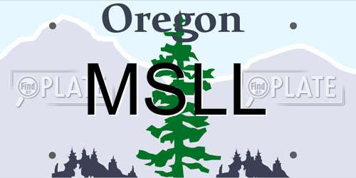 MSLL Oregon License Plate