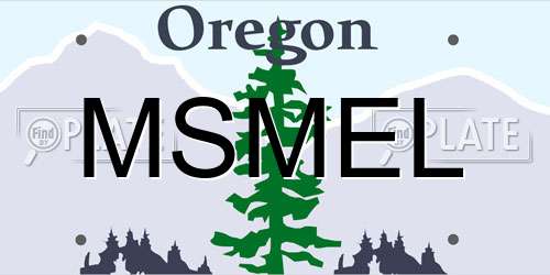 MSMEL Oregon License Plate