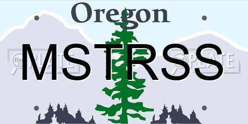 MSTRSS Oregon License Plate